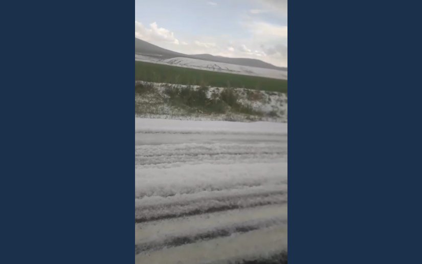 TUZLUKLU'DA DOLU YAĞIŞI ETKİLİ OLDU