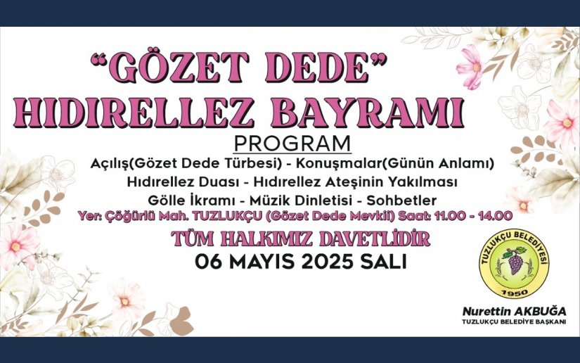 HIDIRELLEZ BAYRAMI KUTLAMALARINA TÜM HALKIMIZ DAVETLİDİR