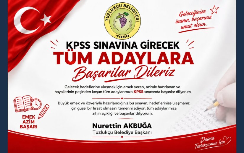 KPSS SINAVINA GİREN TÜM ADAYLARA BAŞARILAR DİLERİZ