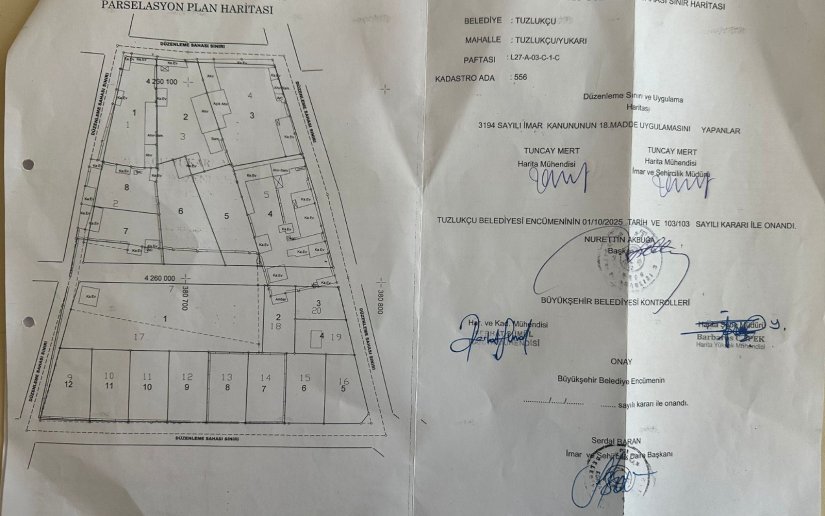 TUZLUKÇU BELEDİYE BAŞKANLIĞI ASKIYA ÇIKARMA TUTANAĞI