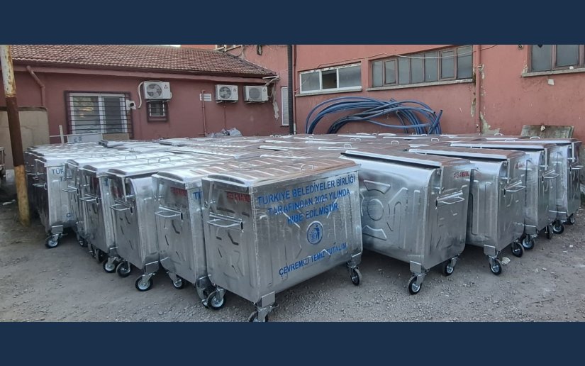 TÜRKİYE BELEDİYELER BİRLİĞİ'NDEN BELEDİYEMİZE 60 ADET ÇÖP KONTEYNERİ HİBE EDİLDİ